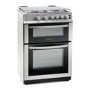 Refurbished Montpellier MDG600LS 60cm Double Oven Gas Cooker With Lid Silver