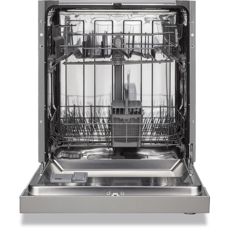 Montpellier MDI655 Semi-Integrated Dishwasher - Silver control panel