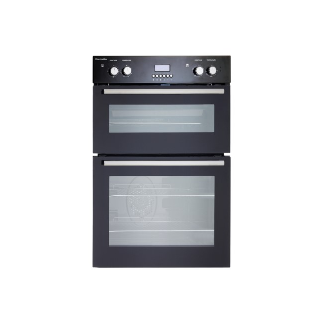 GRADE A3 - Montpellier MDO90K Multifunction Built-in Double Oven - Black