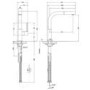 Smeg MDQ5-IS2 Square Spout Single Lever Mixer Tap With Pull-out Spray - Brushed Stainless Steel Effect