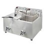 Mercury MEF-L8-DAT Countertop Electric Fryer Twin Tank 2 x 8 Ltr Digital Timer Plug In