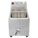 MEF-L8-SAT Mercury Single Tank 8ltr Countertop Commercial Electric Fryer With Digital Timer And Drain Tap 13 amp MEF-L8-SAT