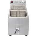 MEF-L8-SAT Mercury Single Tank 8ltr Countertop Commercial Electric Fryer With Digital Timer And Drain Tap 13 Amp. MEF-L8-SAT