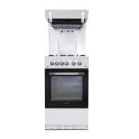 GRADE A1 - Montpellier MEL50W 50cm Single Oven Gas Cooker With Eye Level Grill - White