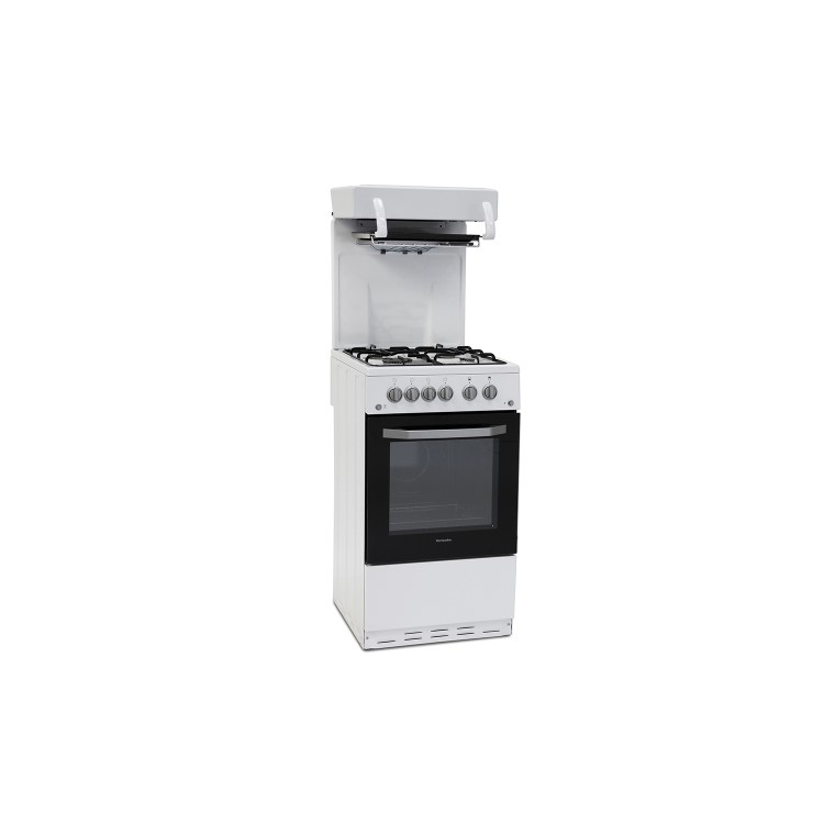 GRADE A1 - Montpellier MEL50W 50cm Single Oven Gas Cooker With Eye Level Grill - White