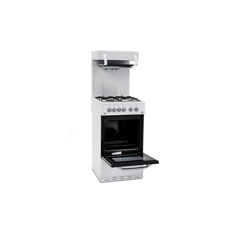 GRADE A1 - Montpellier MEL50W 50cm Single Oven Gas Cooker With Eye Level Grill - White