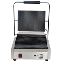 Mercury Bistro Single Contact Grill Ribbed Top And Bottom Plate Panini Grill 13 amp MEP-M-SARR-1