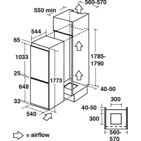 Matrix MFC700IN 70-30 Integrated Fridge Freezer