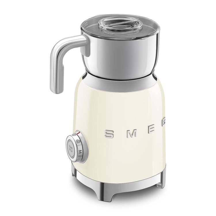 Smeg MFF11CRUK Induction Milk Frother – Hot & Cold Foam Large Capacity - Cream