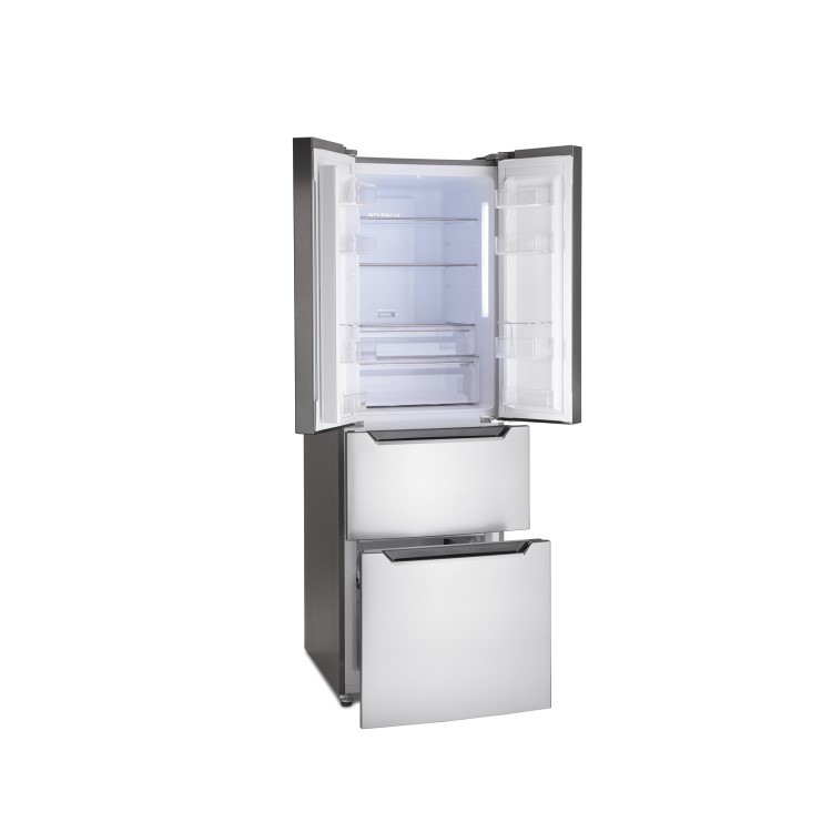 GRADE A2 - Montpellier MFF4X A+ 70/30 Four Door Fridge Freezer - Stainless Steel