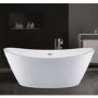 GRADE A2 - Duke Modern Curved Freestanding Bath - 1700 x 800 x 680mm
