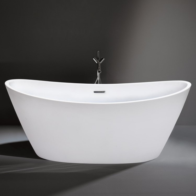 GRADE A2 - Duke Modern Curved Freestanding Bath - 1700 x 800 x 680mm