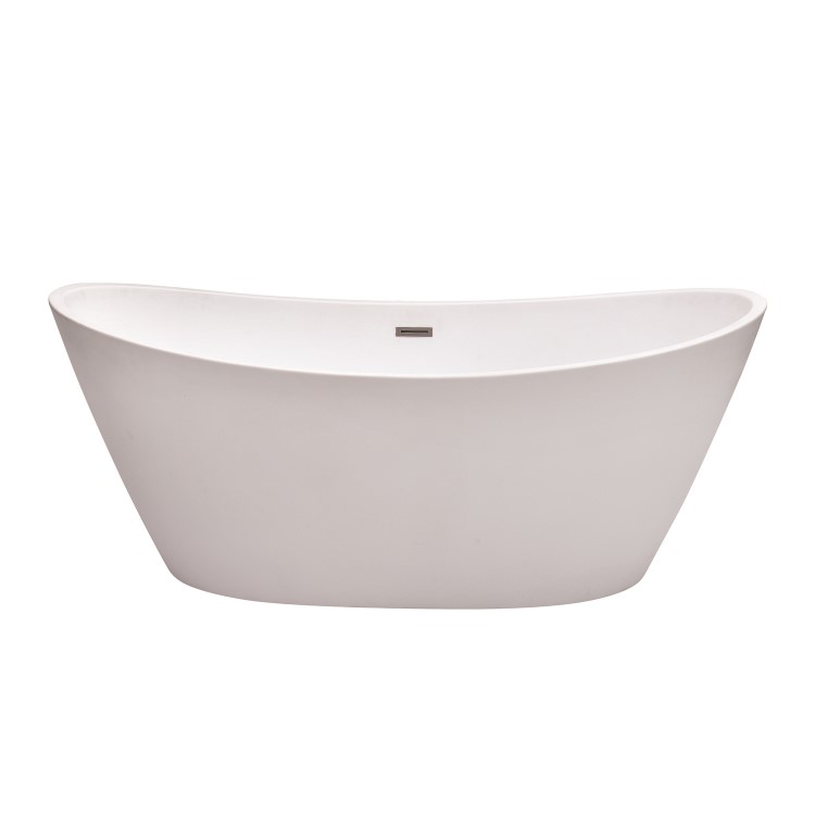 GRADE A2 - Duke Modern Curved Freestanding Bath - 1700 x 800 x 680mm