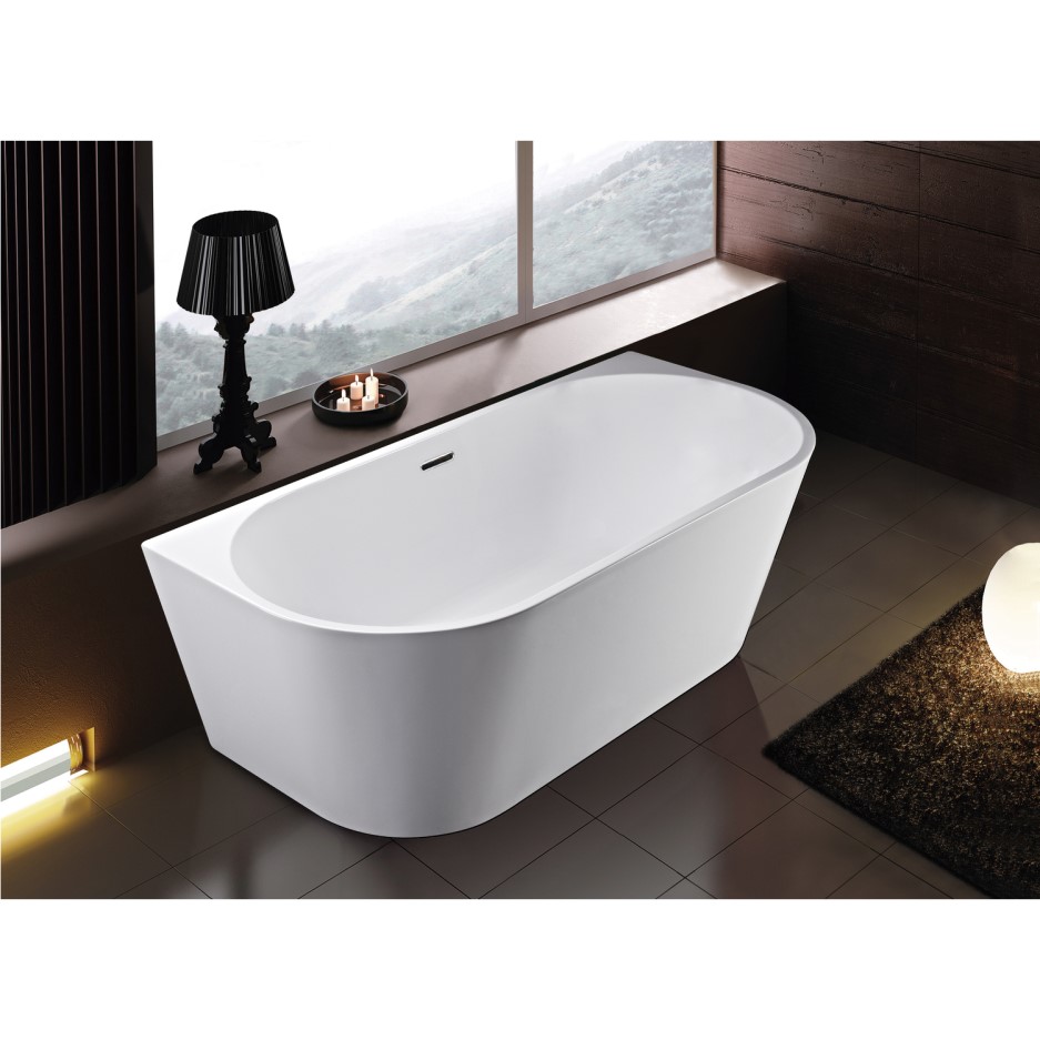 Darcy Modern Back To Wall Freestanding Bath 1500 x 750 x 580mm MFSB15