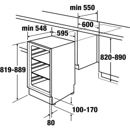 Matrix MFU200IN Integrated Under Counter Larder Fridge