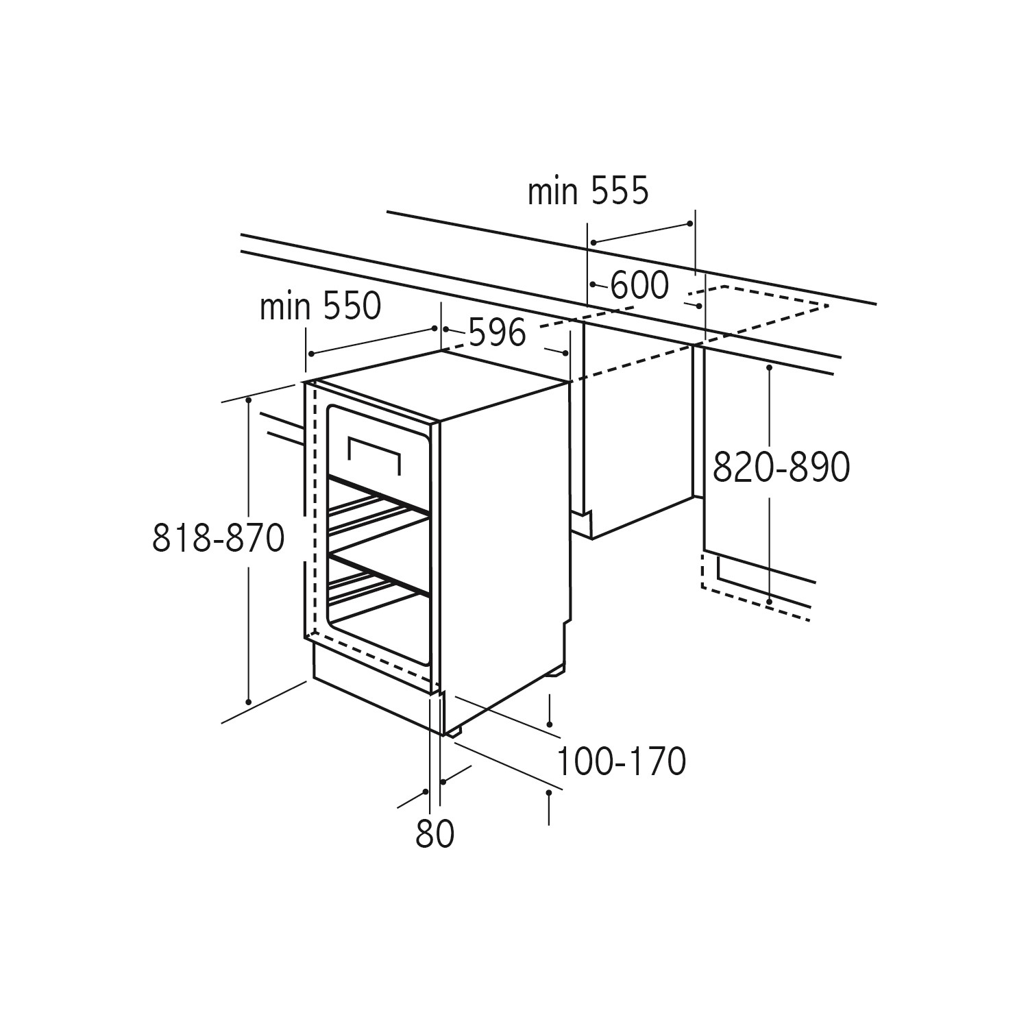 Matrix Mfu251 Interated Undercounter Fridge With Ice Box