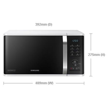 GRADE A1 - Samsung MG23K3575AW 23L Freestanding Microwave with HeatWave Grill - White