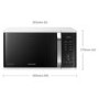 GRADE A1 - Samsung MG23K3575AW 23L Freestanding Microwave with HeatWave Grill - White