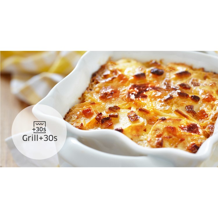 GRADE A1 - Samsung MG23K3575AW 23L Freestanding Microwave with HeatWave Grill - White