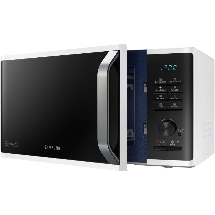 GRADE A1 - Samsung MG23K3575AW 23L Freestanding Microwave with HeatWave Grill - White