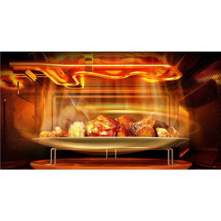 GRADE A1 - Samsung MG23K3575AW 23L Freestanding Microwave with HeatWave Grill - White