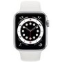 Apple Watch Series 6 GPS + Cellular - 44mm Silver Aluminium Case with White Sport Band - Regular