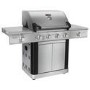 Monster Grill - 4 Burner Gas BBQ Grill with 2 Side Burners - Stainless Steel