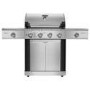 Monster Grill - 4 Burner Gas BBQ Grill with 2 Side Burners - Stainless Steel