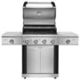 Monster Grill - 4 Burner Gas BBQ Grill with 2 Side Burners - Stainless Steel