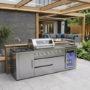 Monster Grill - Ultimate Outdoor Kitchen - 4 Burner Gas BBQ with Fridge and Sink