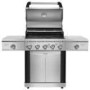Monster Grill - 5 Burner Gas BBQ Grill with 2 Side Burners - Stainless Steel