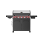 Monster Grill 6 Burner BBQ Gas BBQ Grill with Side Burner - Stainless Steel