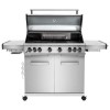 Monster Grill 6 Burner BBQ Gas BBQ Grill with Side Burner - Stainless Steel