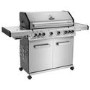 Monster Grill 6 Burner BBQ Gas BBQ Grill with Side Burner - Stainless Steel