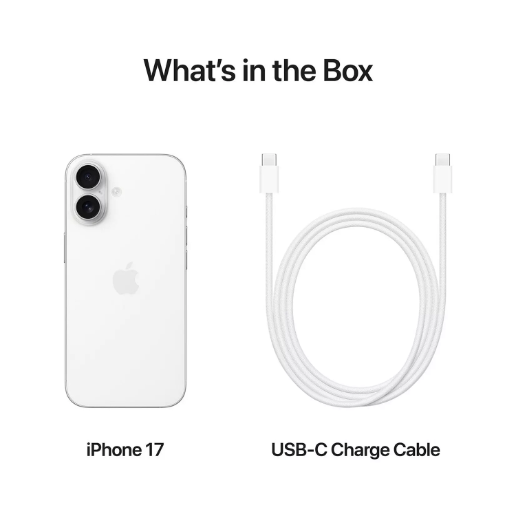 Apple iPhone 17 White 6.3" 256GB 5G Unlocked & SIM Free Smartphone