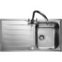 Single Bowl Inset Stainless Steel Kitchen Sink with Reversible Drainer - Rangemaster Michigan 950mm