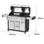 Monster Grill 6 Burner Double Header Gas BBQ - Stainless Steel