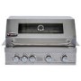 Monster Grill - 4 Burner Integrated Gas BBQ Grill - Stainless Steel