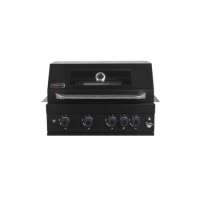 Monster Grill 4 Burner Built-In Gas BBQ - Black