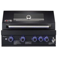 Monster Grill 4 Burner Built-In Gas BBQ - Black