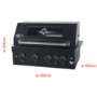 Monster Grill 4 Burner Built-In Gas BBQ - Black