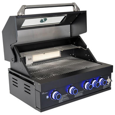 Monster Grill 4 Burner Built-In Gas BBQ - Black
