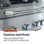 Monster Grill 4 Burner Built-In Gas BBQ - Stainless Steel 