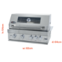 Monster Grill 4 Burner Built-In Gas BBQ - Stainless Steel 