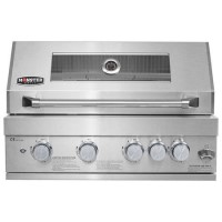 Monster Grill 4 Burner Built-In Gas BBQ - Stainless Steel 