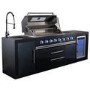 Refurbished Monster Grill - Eclipse Ultimate Outdoor Kitchen - 6 Burner Gas BBQ Grill with Fridge Sink with Sintered Stone Worktops