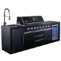 Refurbished Monster Grill - Eclipse Ultimate Outdoor Kitchen - 6 Burner Gas BBQ Grill with Fridge Sink with Sintered Stone Worktops