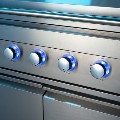 Monster Grill - Ultimate Outdoor Kitchen - 6 Burner Gas BBQ Grill with Fridge and Sink