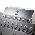 Monster Grill - Ultimate Outdoor Kitchen - 6 Burner Gas BBQ Grill with Fridge and Sink