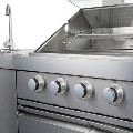 Monster Grill - Ultimate Outdoor Kitchen - 6 Burner Gas BBQ Grill with Fridge and Sink